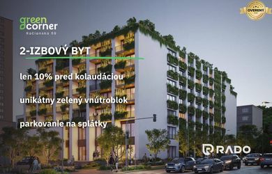 RADO |   2 izbový byt 62m² | Greencorner  | Bratislava-Nové
