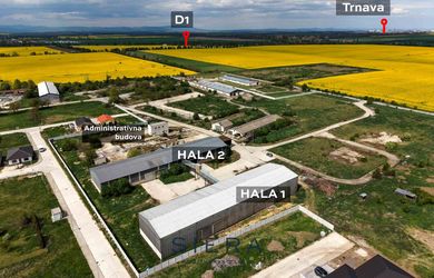 Skladové haly na prenájom pri D1, 900 až 1000 m²