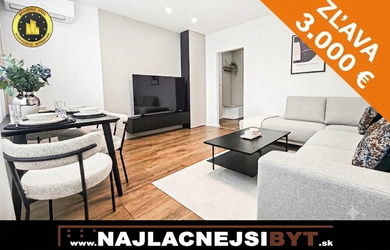 ZĽAVA 3.000€ BA Petržalka - krásny, zrekonštruovaný a zariadený 4i byt - Budatínska ul., 87 m2, loggia, klimatizácia